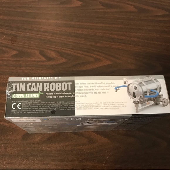 NWT 4M Toysmith KidzRobotix Tin Can Robot DIY Science Kits STEM Powered Kids - Picture 2 of 8